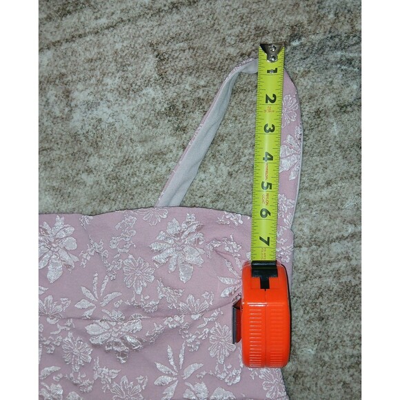 Coquette Pink Floral Jacquard Mini Dress Lace Up Corset Back Sexy Romantic NWT L - Picture 15 of 16